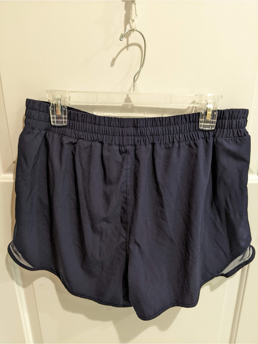 Quince Navy Women's Athletic Shorts with Elastic Waistband